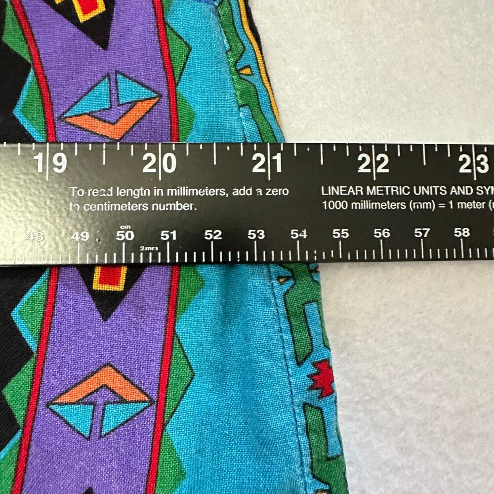Vintage Wrangler Cowboy Cut Western Shirt X-Long Tails Aztec Tribal Feather RARE - Picture 5 of 6